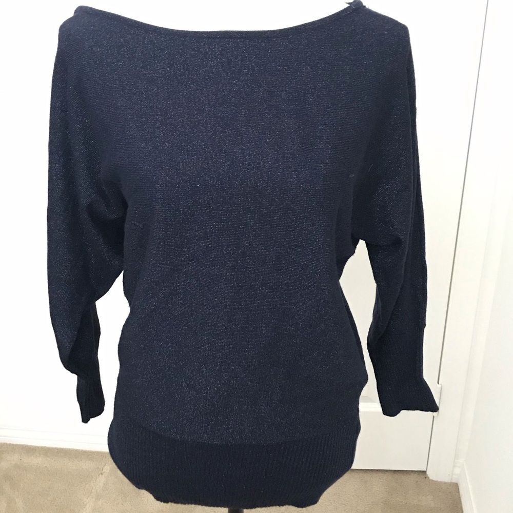 Forever 21 sparkly blue winter holiday sweater
